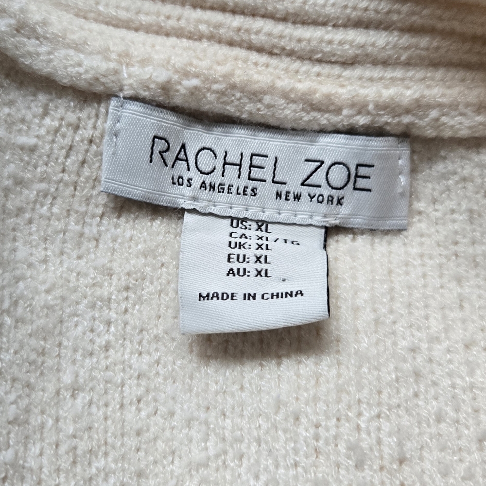 Rachel Zoe Cream Cardigan Sweater XL